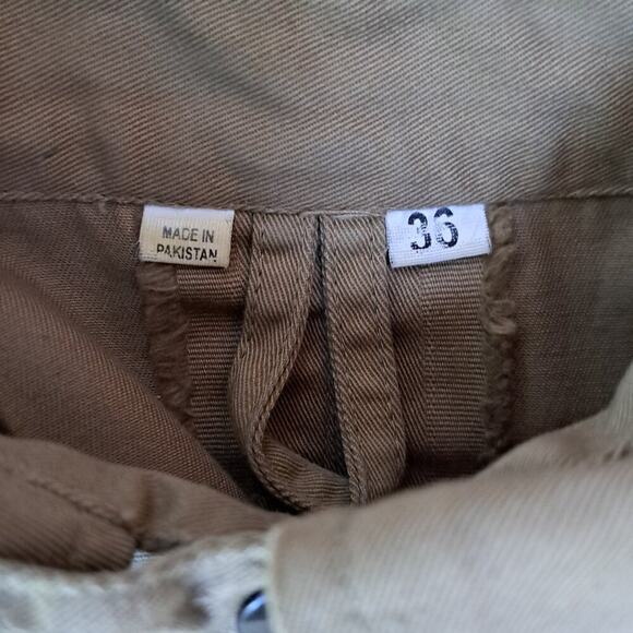 What Price Glory Military Jacket Beige Men Size Large 36 Elbow Patches VTG - Picture 4 of 11